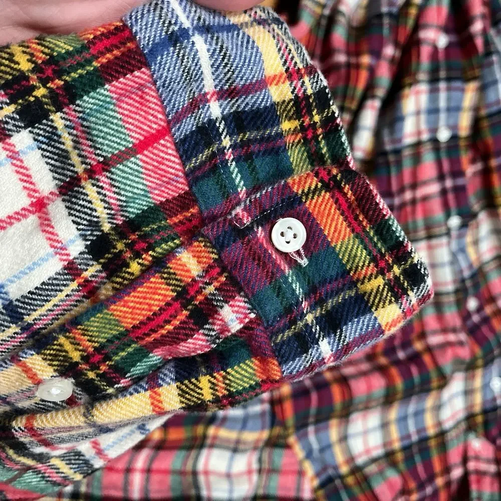 Ralph Lauren Shirt Mens 3XB Plaid Soft Flannel Button Down Pocket Pony Logo